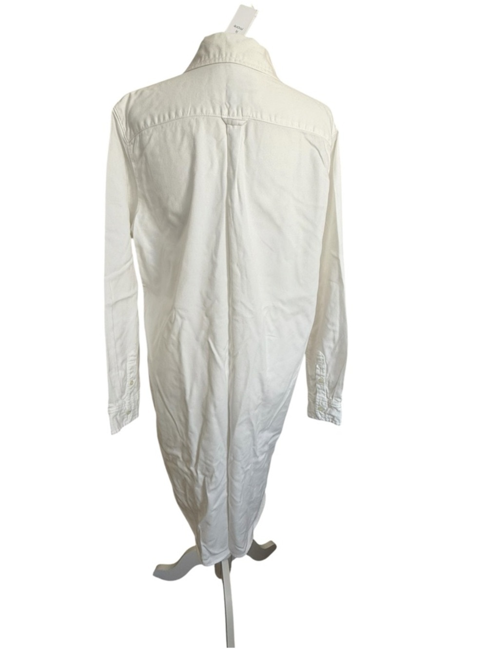Unsubscribed White Oxford Shirt Dress S 100% Cotton Button Down Minimal NWT - Picture 8 of 16